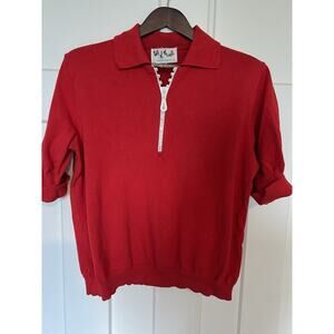 Vintage Talk of the Walk Atlantic City Top Womens Large/XL Diamond Accent Zip